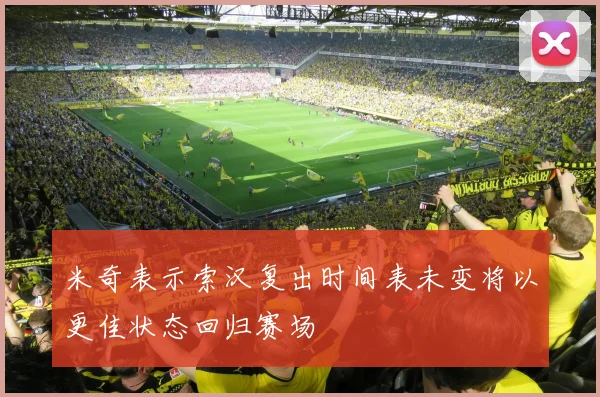米奇表示索汉复出时间表未变将以更佳状态回归赛场